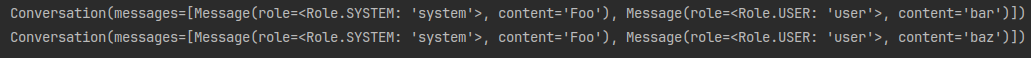 terminal output build with